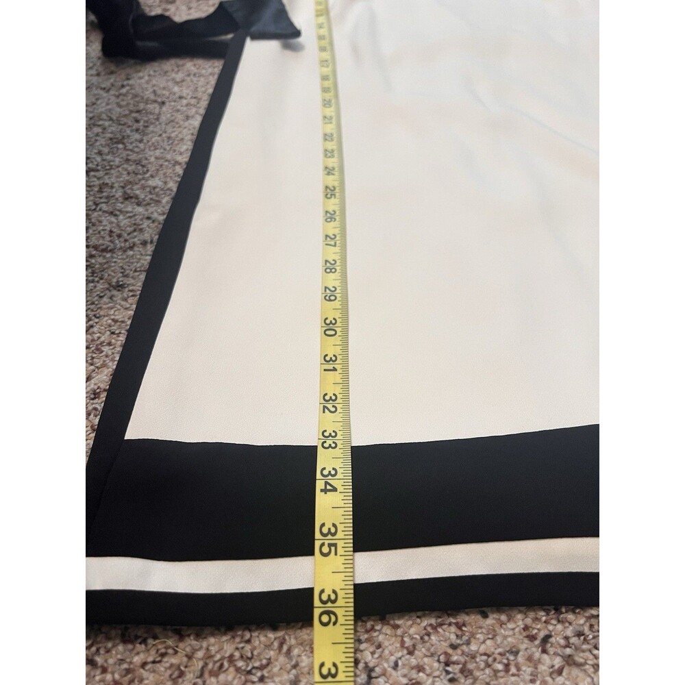 Ann Taylor belted shift dress in a black &white color block design size Small - Picture 8 of 8